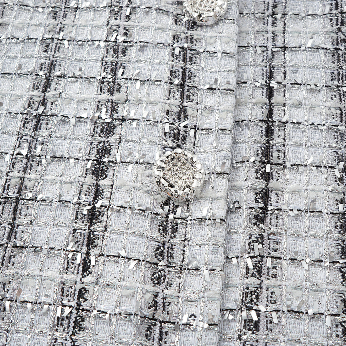 "Sloane Ave." 法國頂級銀燦工藝蕾絲花呢Oversized背心—Reflet Parisien巴黎倒影