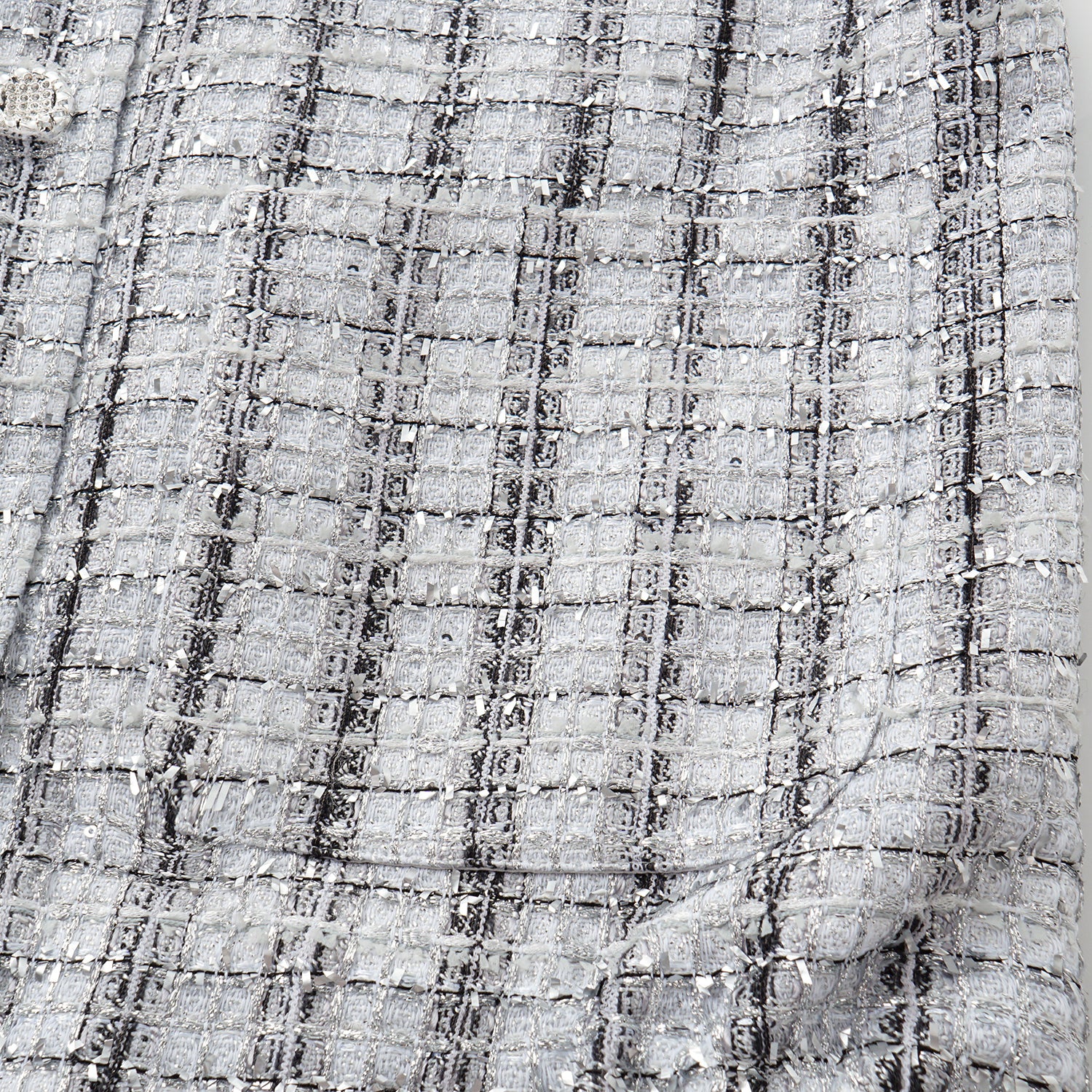 "Sloane Ave." 法國頂級銀燦工藝蕾絲花呢Oversized背心—Reflet Parisien巴黎倒影