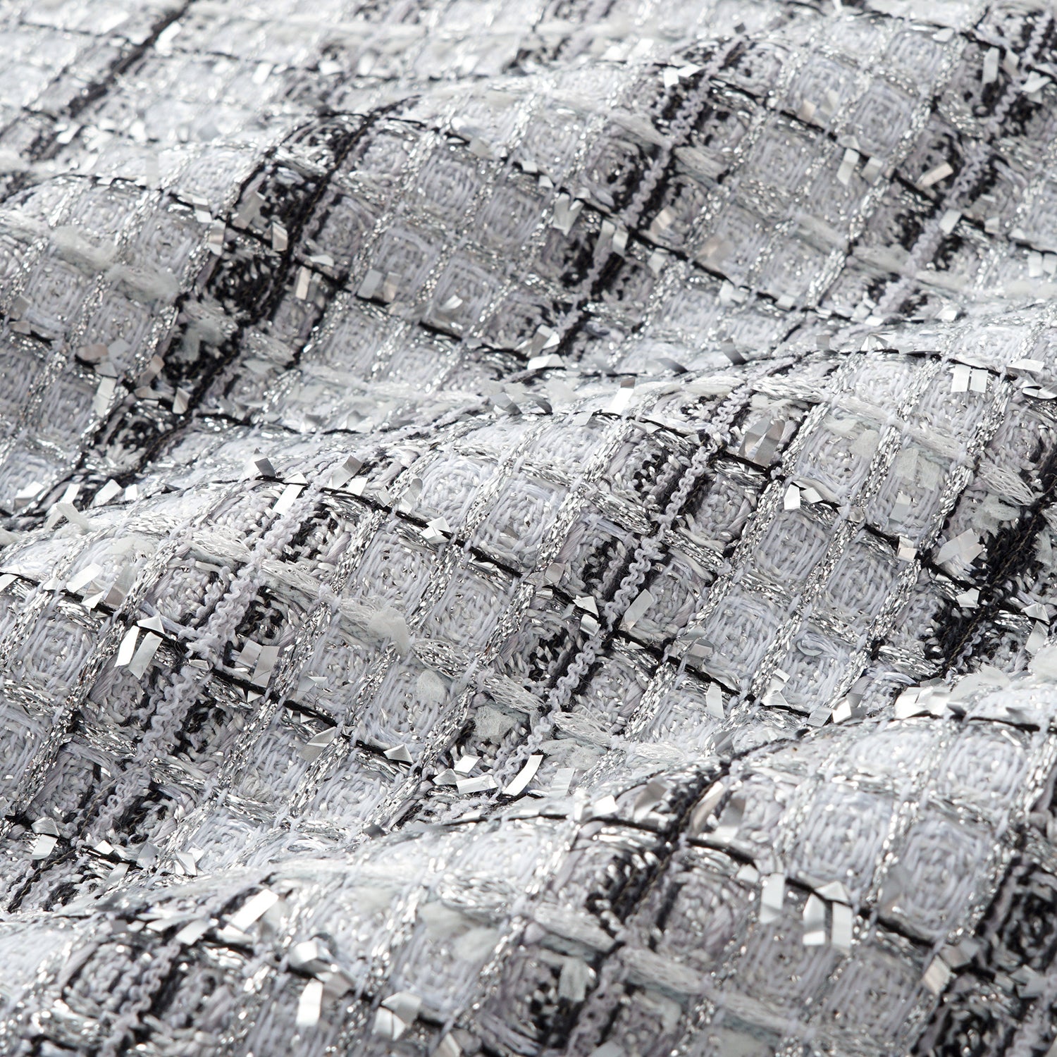 "Sloane Ave." 法國頂級銀燦工藝蕾絲花呢Oversized背心—Reflet Parisien巴黎倒影