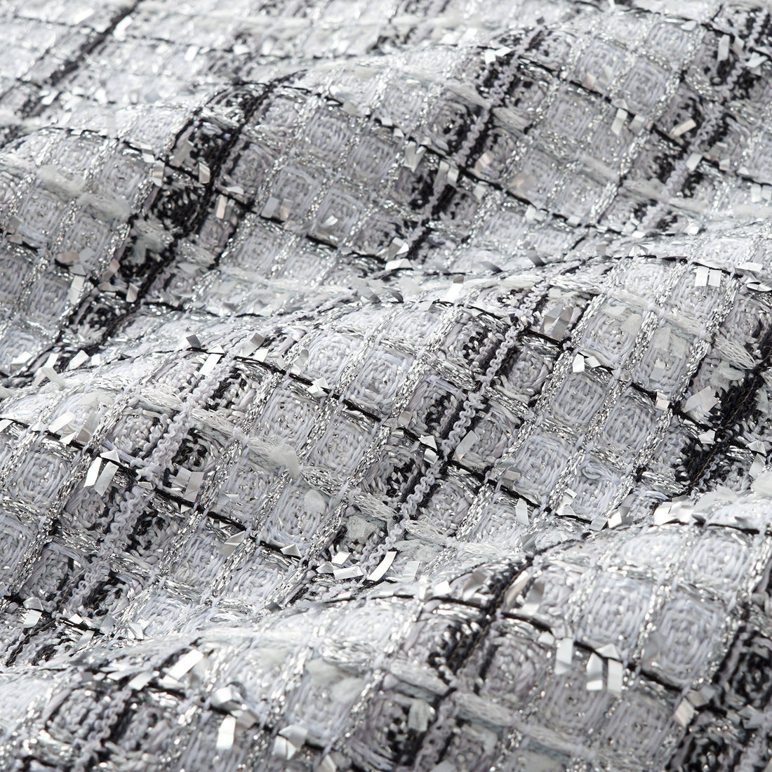 "Sloane Ave." 法國頂級銀燦工藝蕾絲花呢Oversized背心—Reflet Parisien巴黎倒影