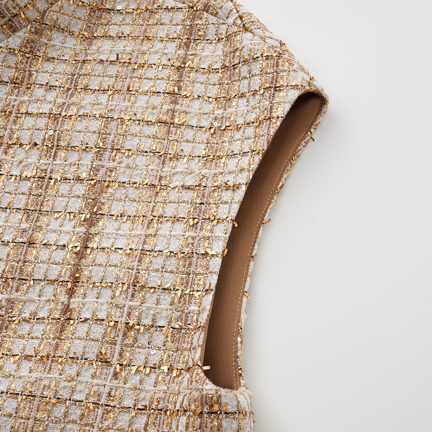 "Sloane Ave." 法國頂級縷金工藝蕾絲花呢Oversized背心—Versailles Chanson凡爾賽香頌