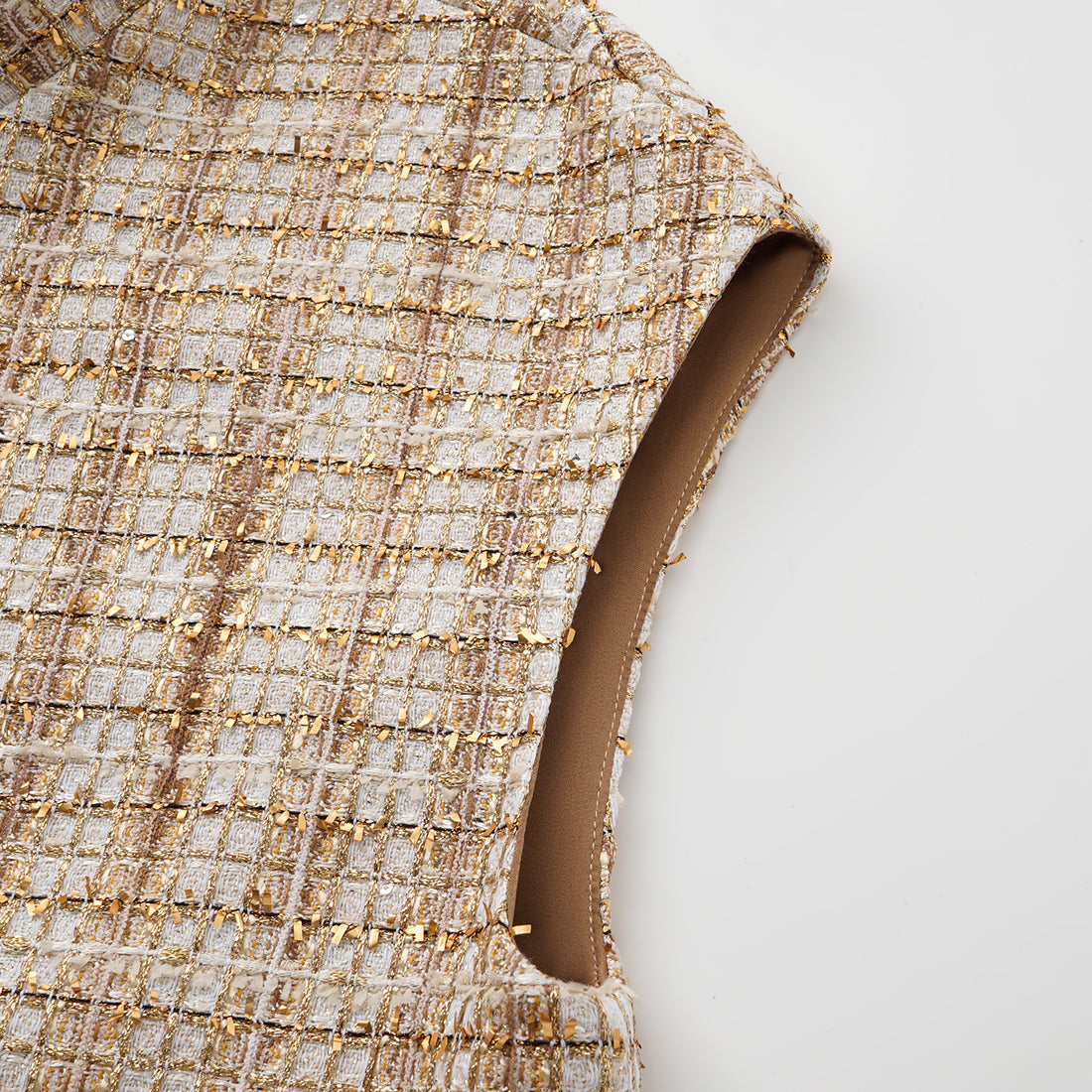 "Sloane Ave." 法國頂級縷金工藝蕾絲花呢Oversized背心—Versailles Chanson凡爾賽香頌