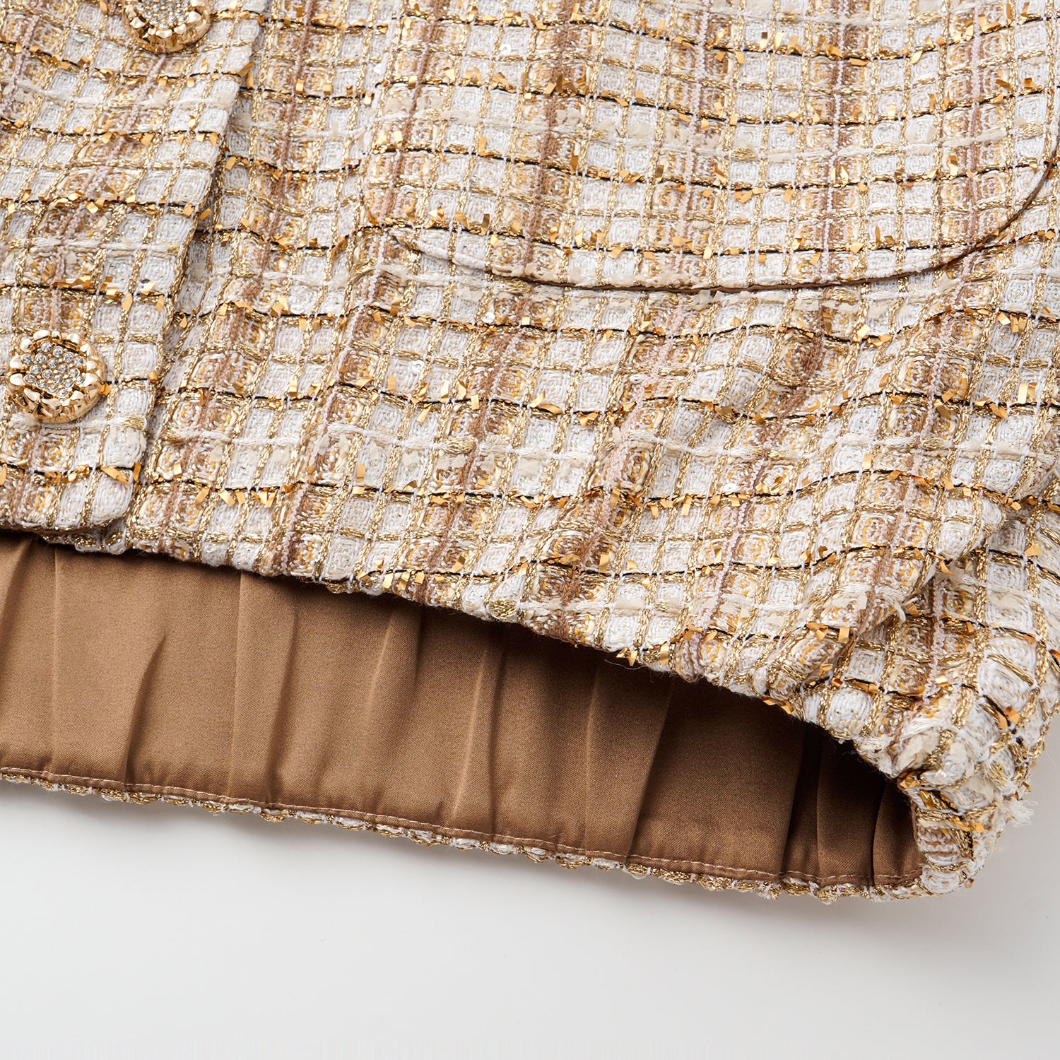 "Sloane Ave." 法國頂級縷金工藝蕾絲花呢Oversized背心—Versailles Chanson凡爾賽香頌