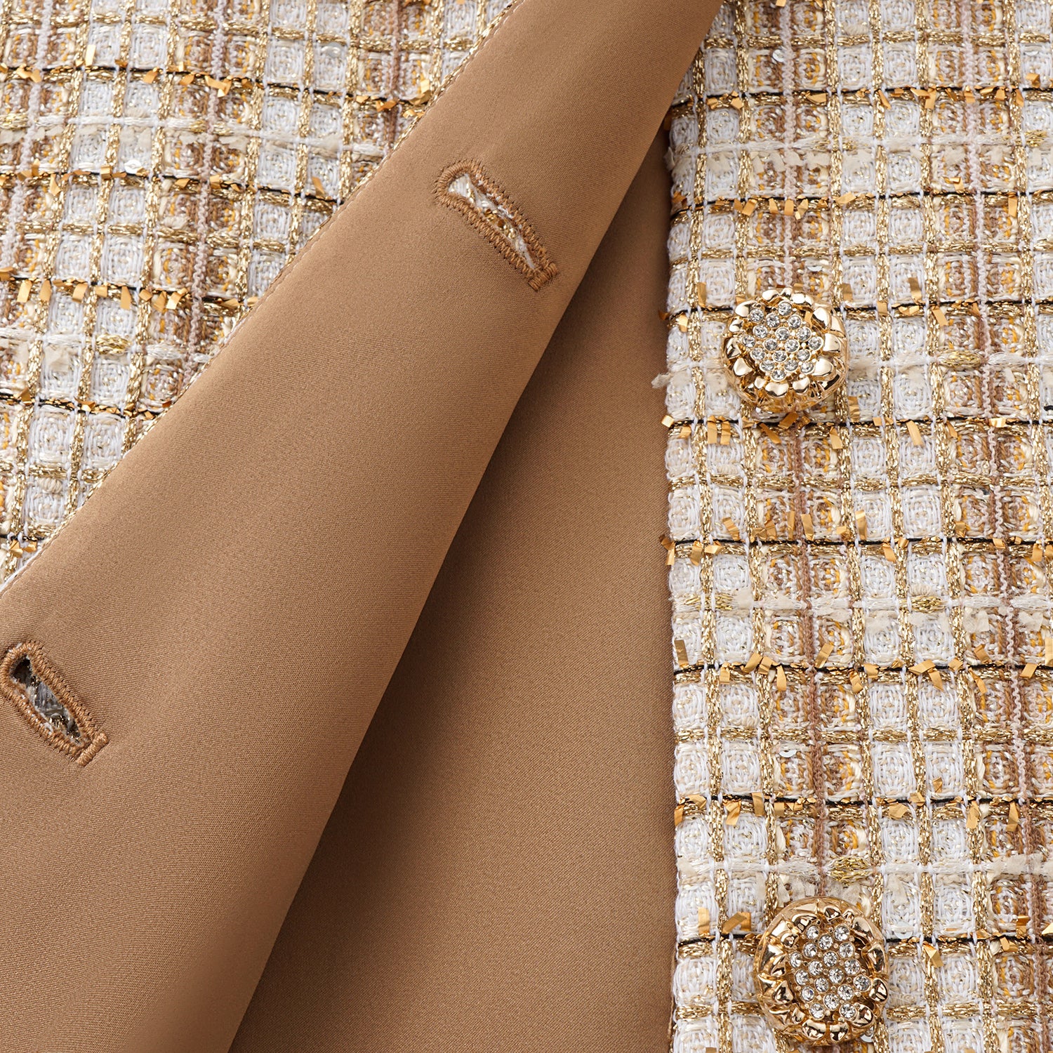 "Sloane Ave." 法國頂級縷金工藝蕾絲花呢Oversized背心—Versailles Chanson凡爾賽香頌