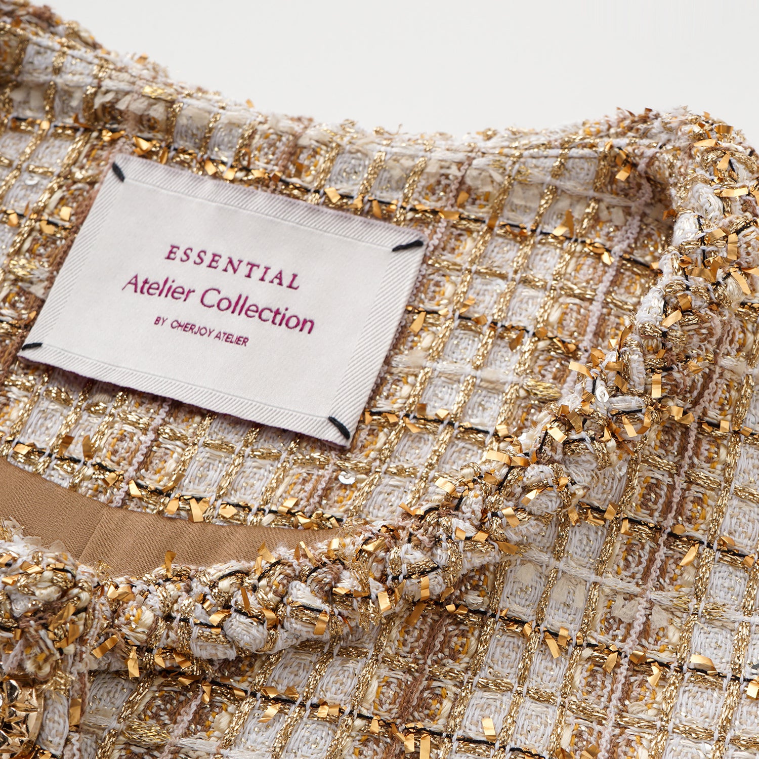 "Sloane Ave." 法國頂級縷金工藝蕾絲花呢馬甲背心—Versailles Chanson凡爾賽香頌