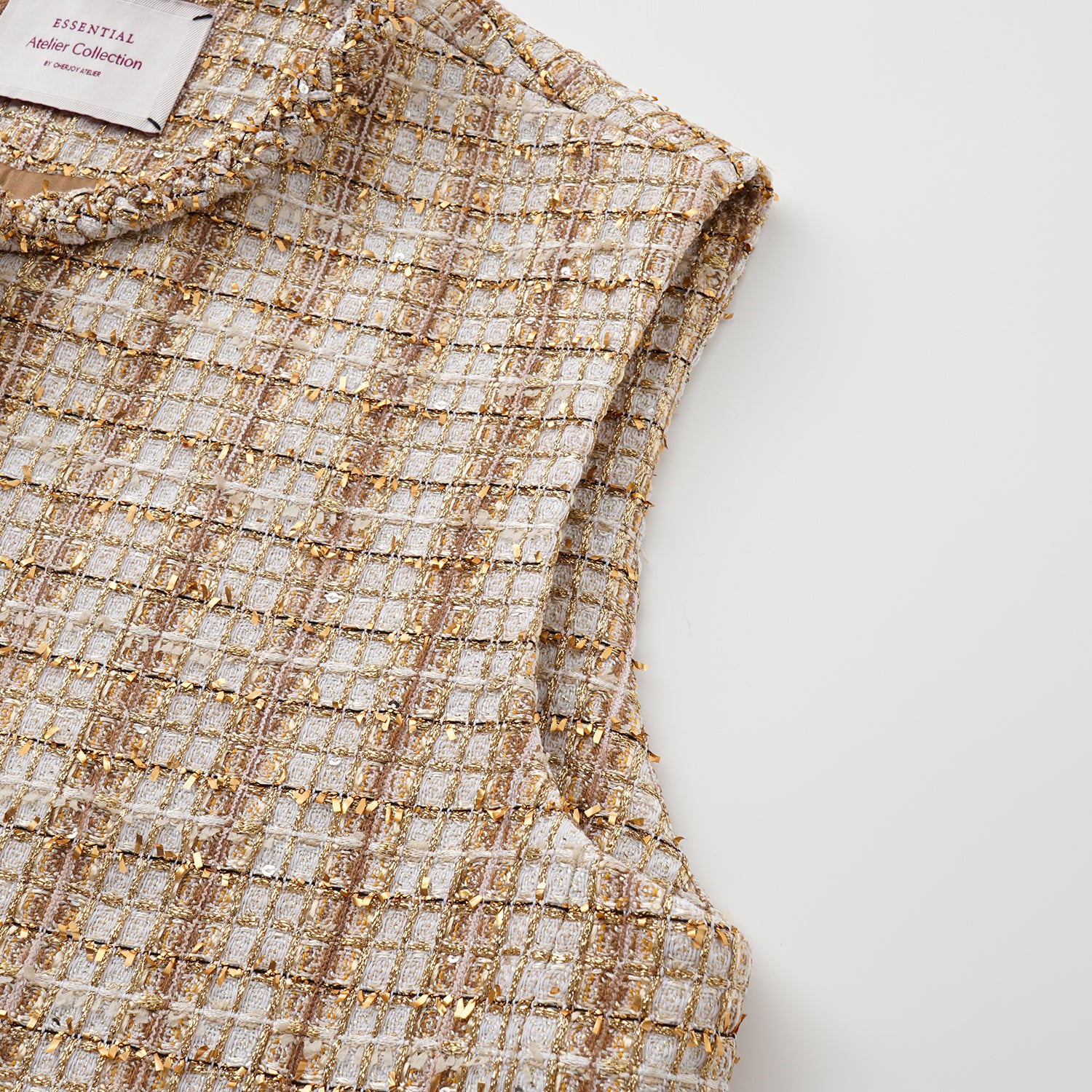 "Sloane Ave." 法國頂級縷金工藝蕾絲花呢馬甲背心—Versailles Chanson凡爾賽香頌