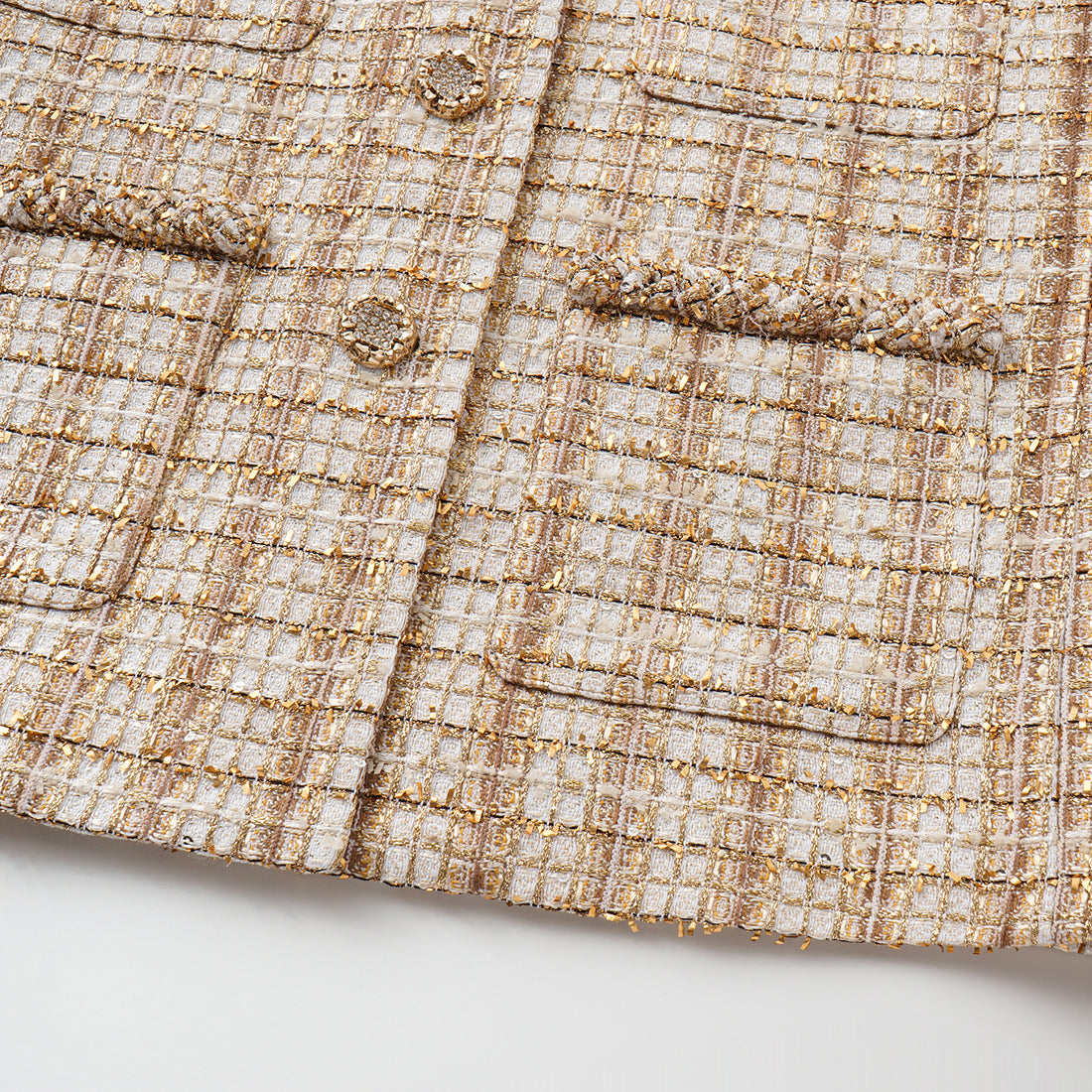 "Sloane Ave." 法國頂級縷金工藝蕾絲花呢馬甲背心—Versailles Chanson凡爾賽香頌