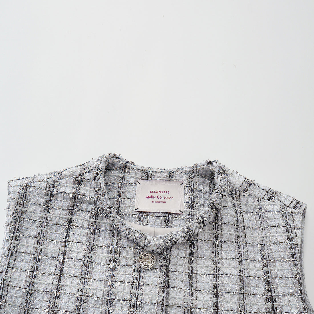 "Sloane Ave." 法國頂級銀燦工藝蕾絲花呢馬甲背心—Reflet Parisien巴黎倒影