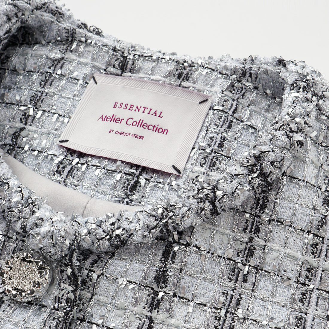 "Sloane Ave." 法國頂級銀燦工藝蕾絲花呢馬甲背心—Reflet Parisien巴黎倒影