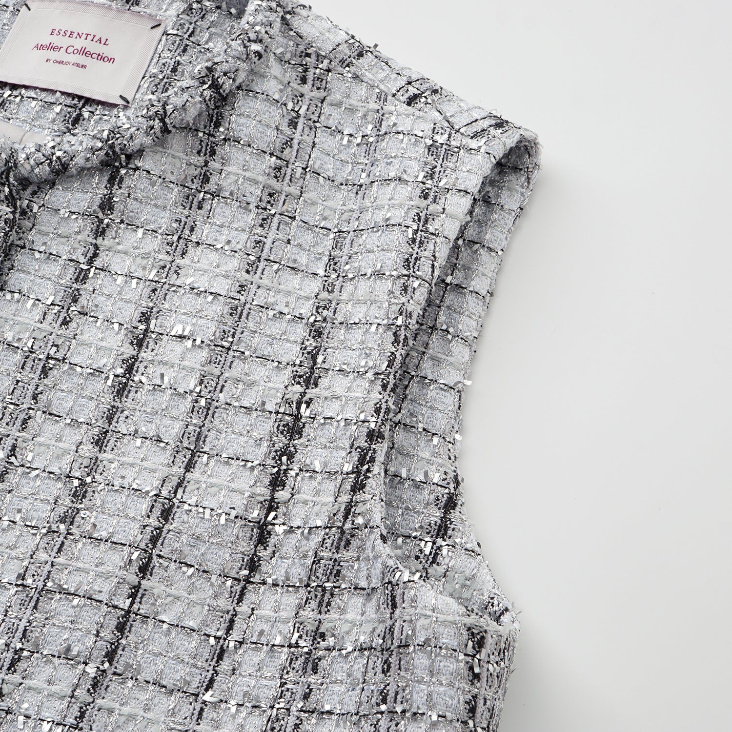 "Sloane Ave." 法國頂級銀燦工藝蕾絲花呢馬甲背心—Reflet Parisien巴黎倒影