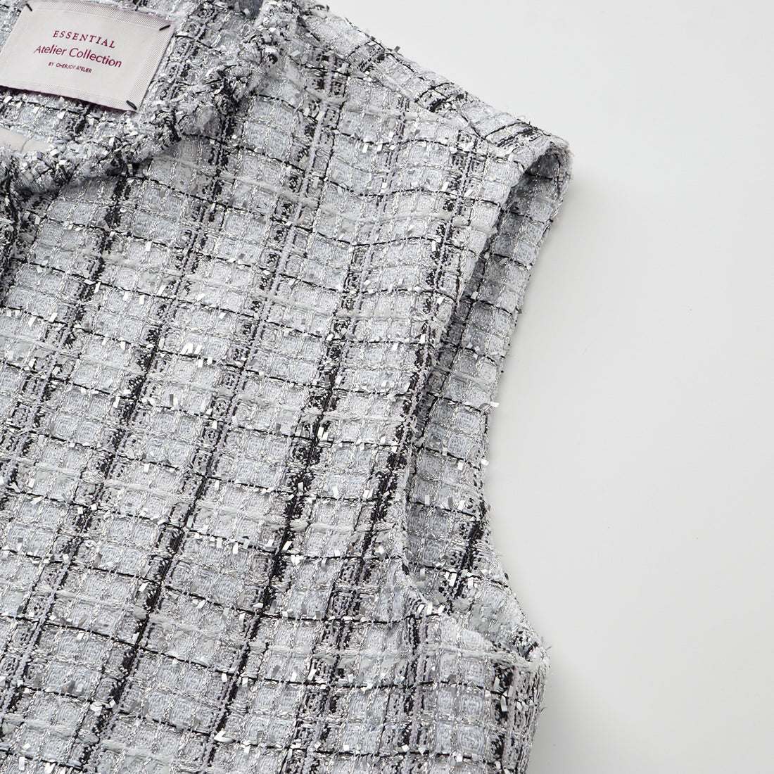 "Sloane Ave." 法國頂級銀燦工藝蕾絲花呢馬甲背心—Reflet Parisien巴黎倒影