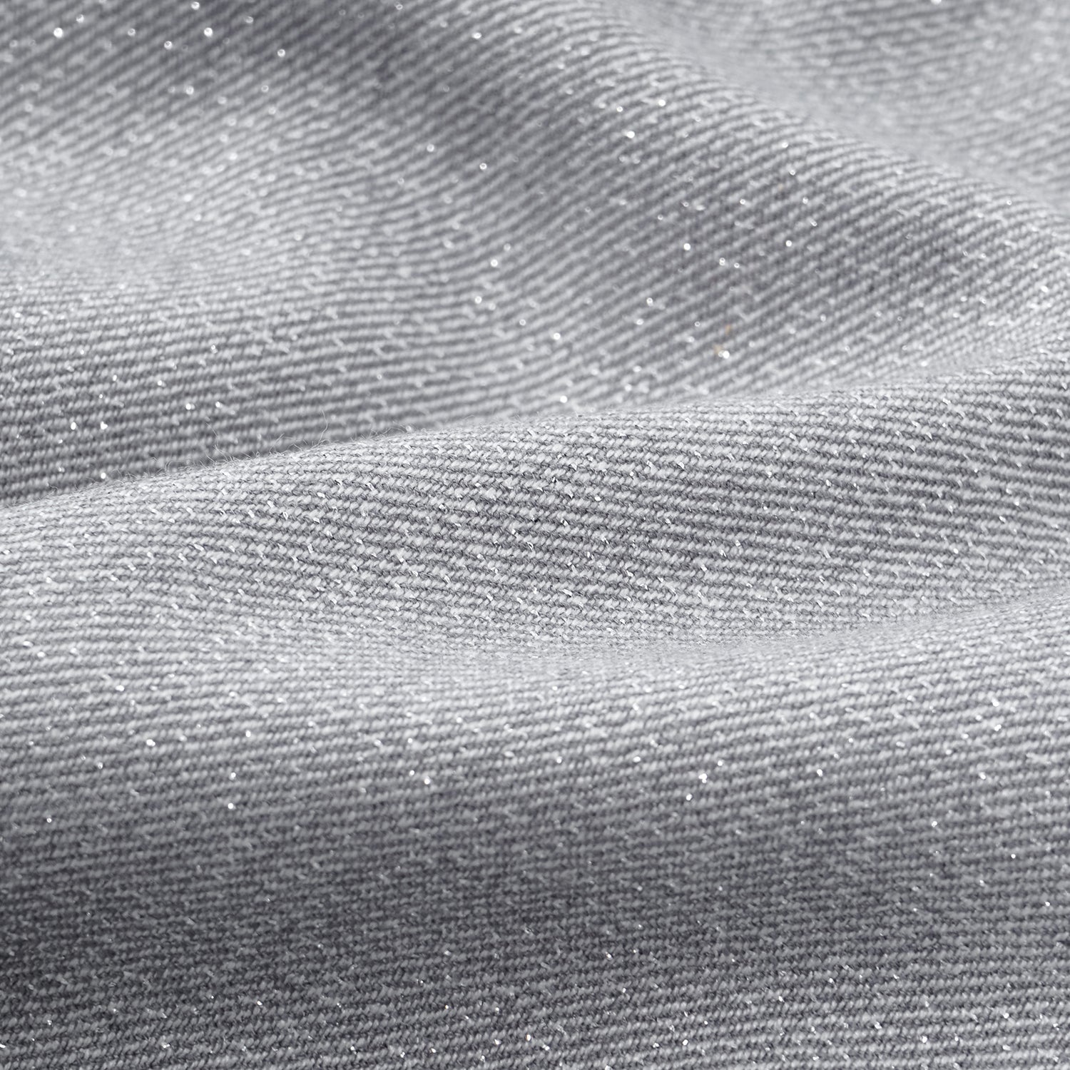 "Speak Sleek" 亞麻銀織工藝修身牛仔九分褲—Urban Argent 星瀾銀灰