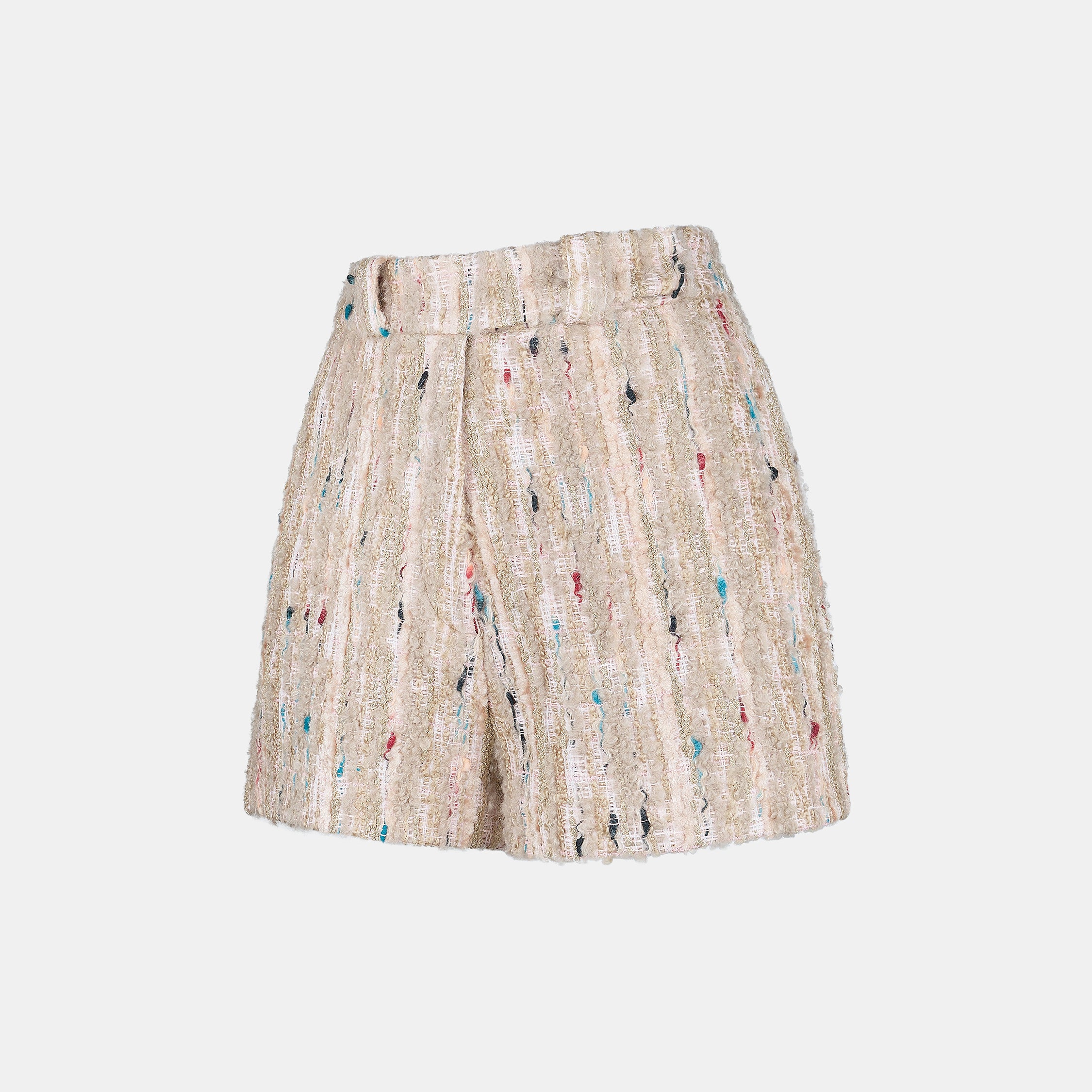 “Sloane Ave."法國立體彩織圈絨花呢短褲—Garden Atelier花園畫室