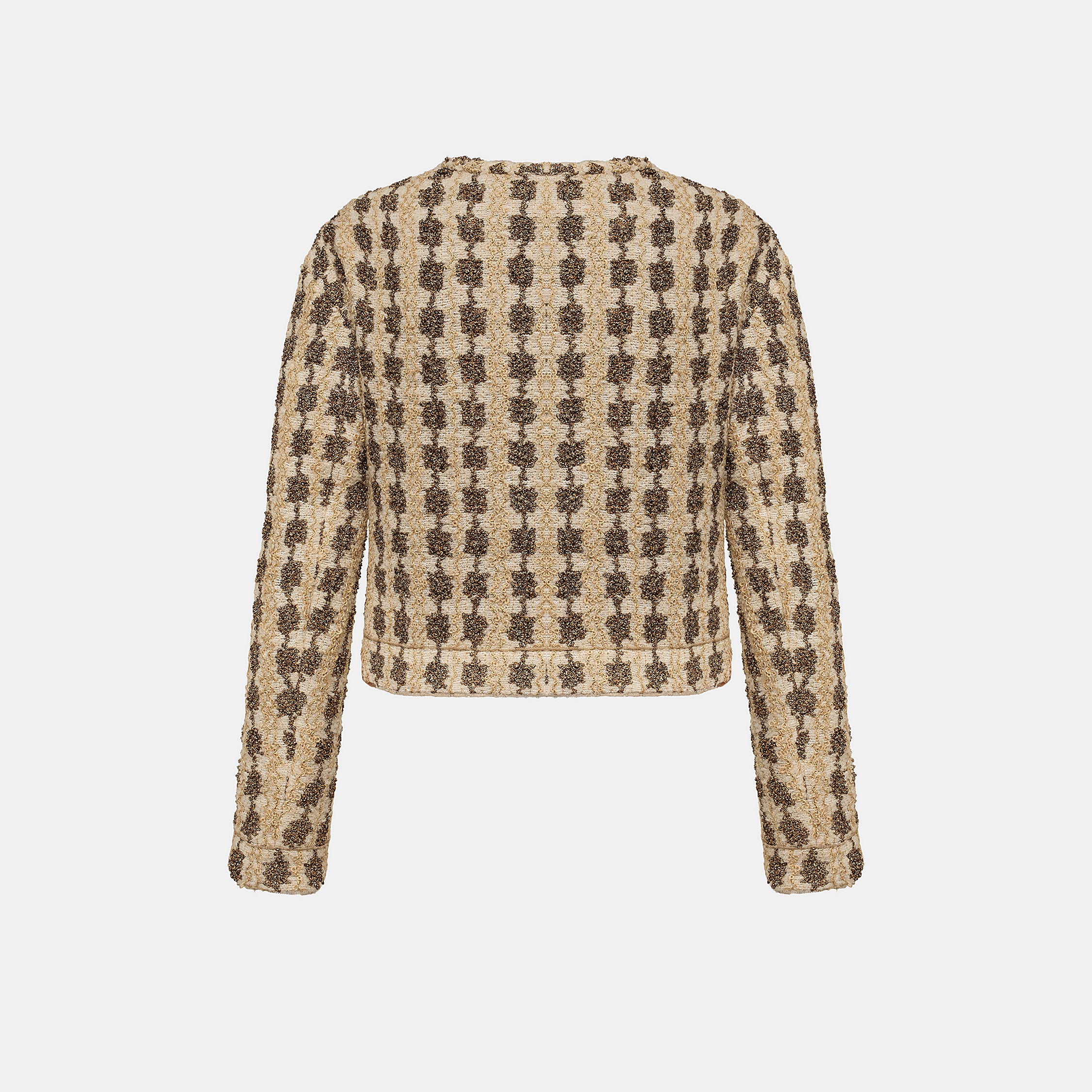 “Sloane Ave."法國高級訂製特殊金絲圈結花呢外套—Golden Ink金墨詩心