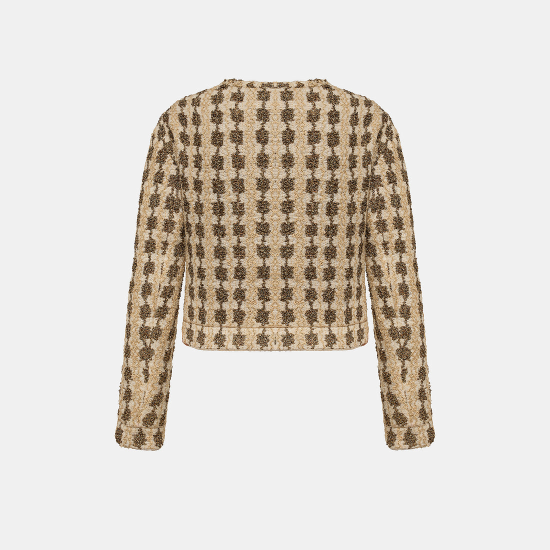 “Sloane Ave."法國高級訂製特殊金絲圈結花呢外套—Golden Ink金墨詩心