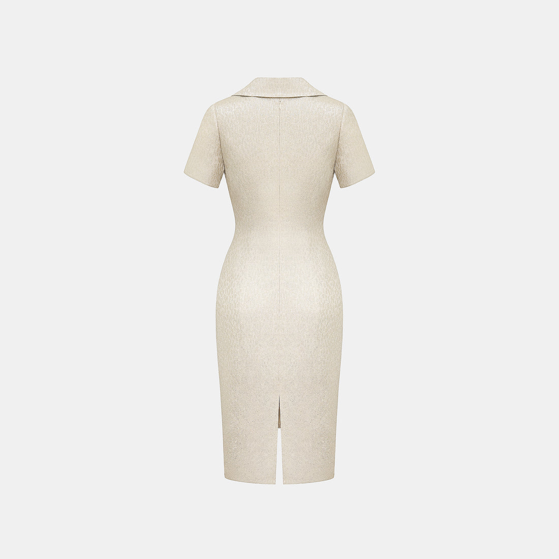 "Arcade of CherJoy Atelier."義大利特殊燦光織紋高級訂製立體剪裁拼接修身洋裝—Midnight Starlume月光華爾滋