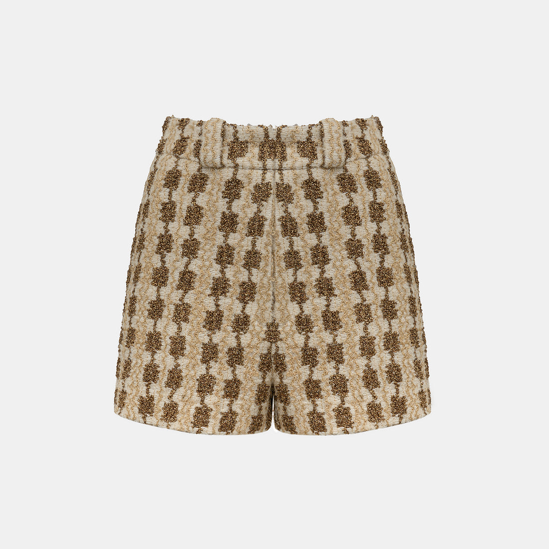 “Sloane Ave."法國高級訂製特殊金絲圈結花呢短褲—Golden Ink金墨詩心