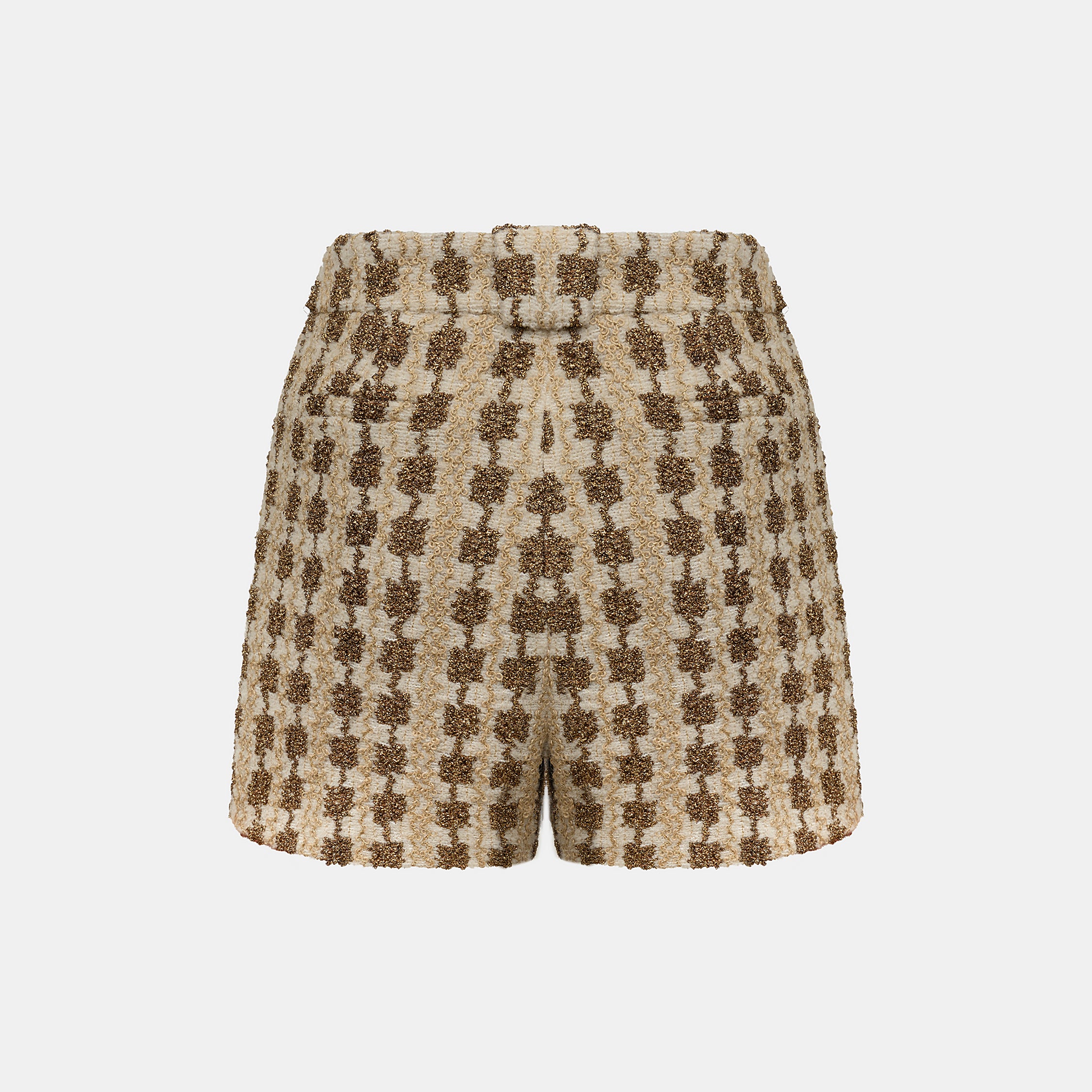 “Sloane Ave."法國高級訂製特殊金絲圈結花呢短褲—Golden Ink金墨詩心