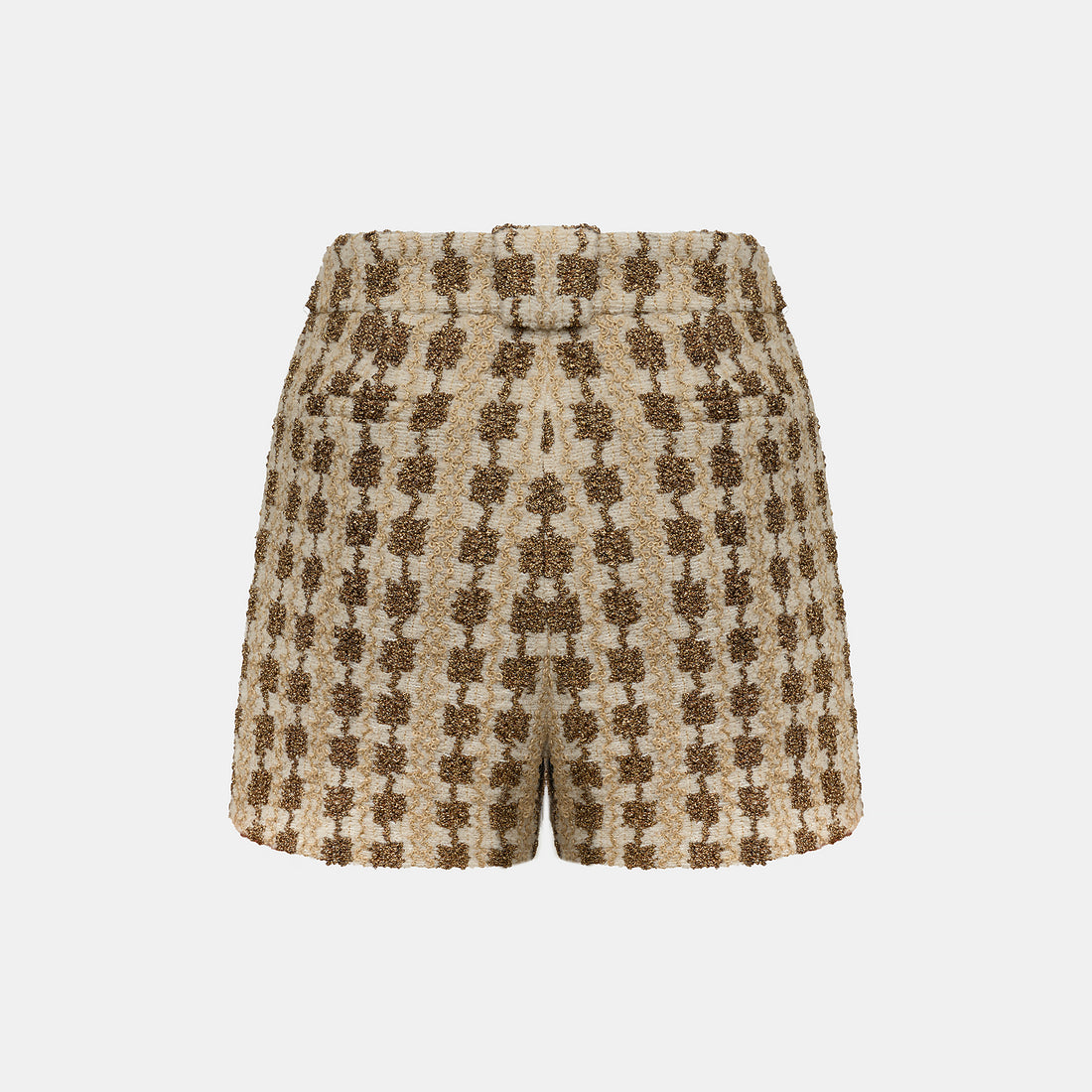 “Sloane Ave."法國高級訂製特殊金絲圈結花呢短褲—Golden Ink金墨詩心