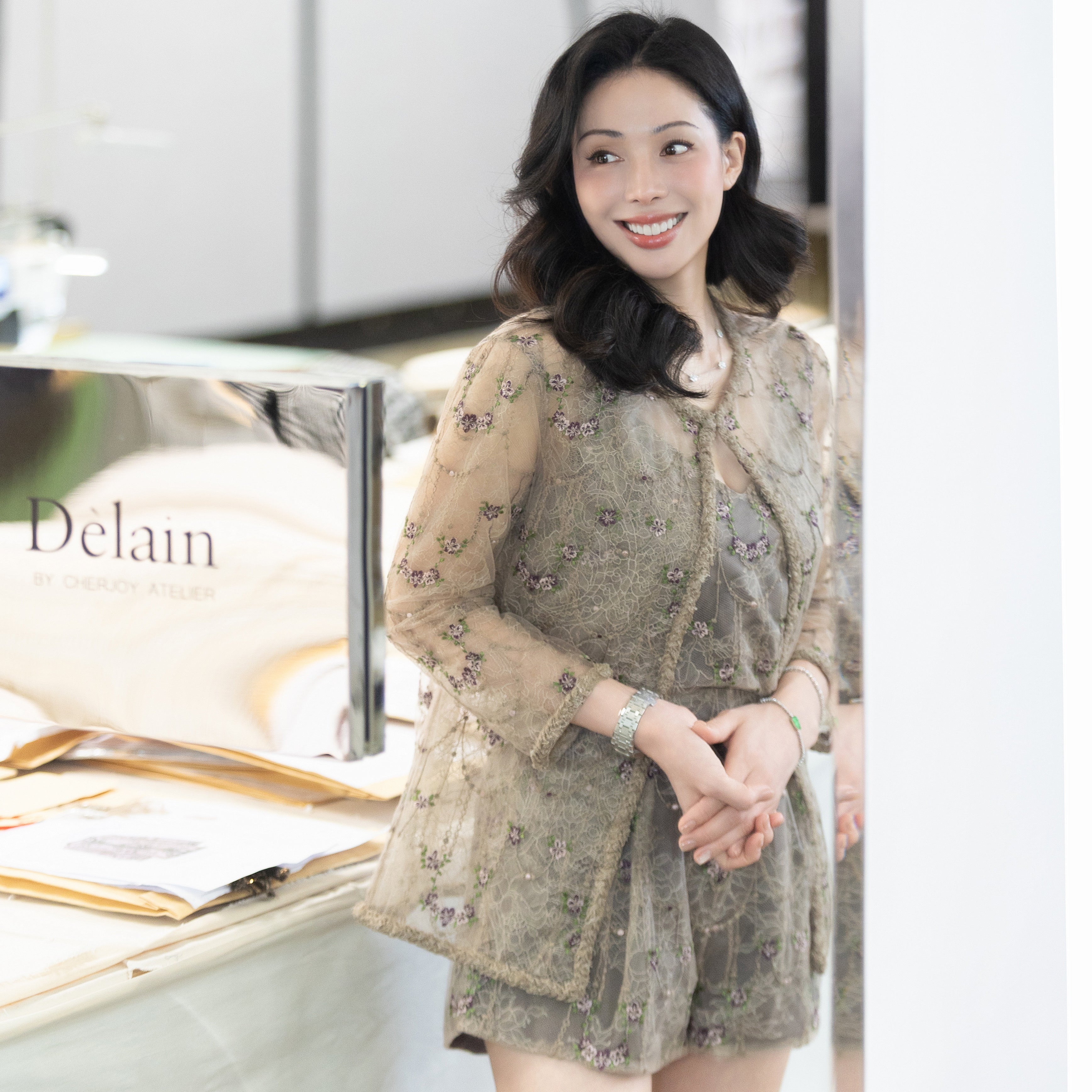 “Quiet Mastery”法國細繡織邊蕾絲短褲—Floré Chain花語藏盒