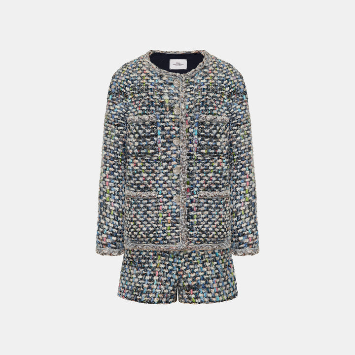 "Sloane Ave."法國羊毛蓬絨銀織經典No.4花呢外套—Left Bank Salon左岸沙龍