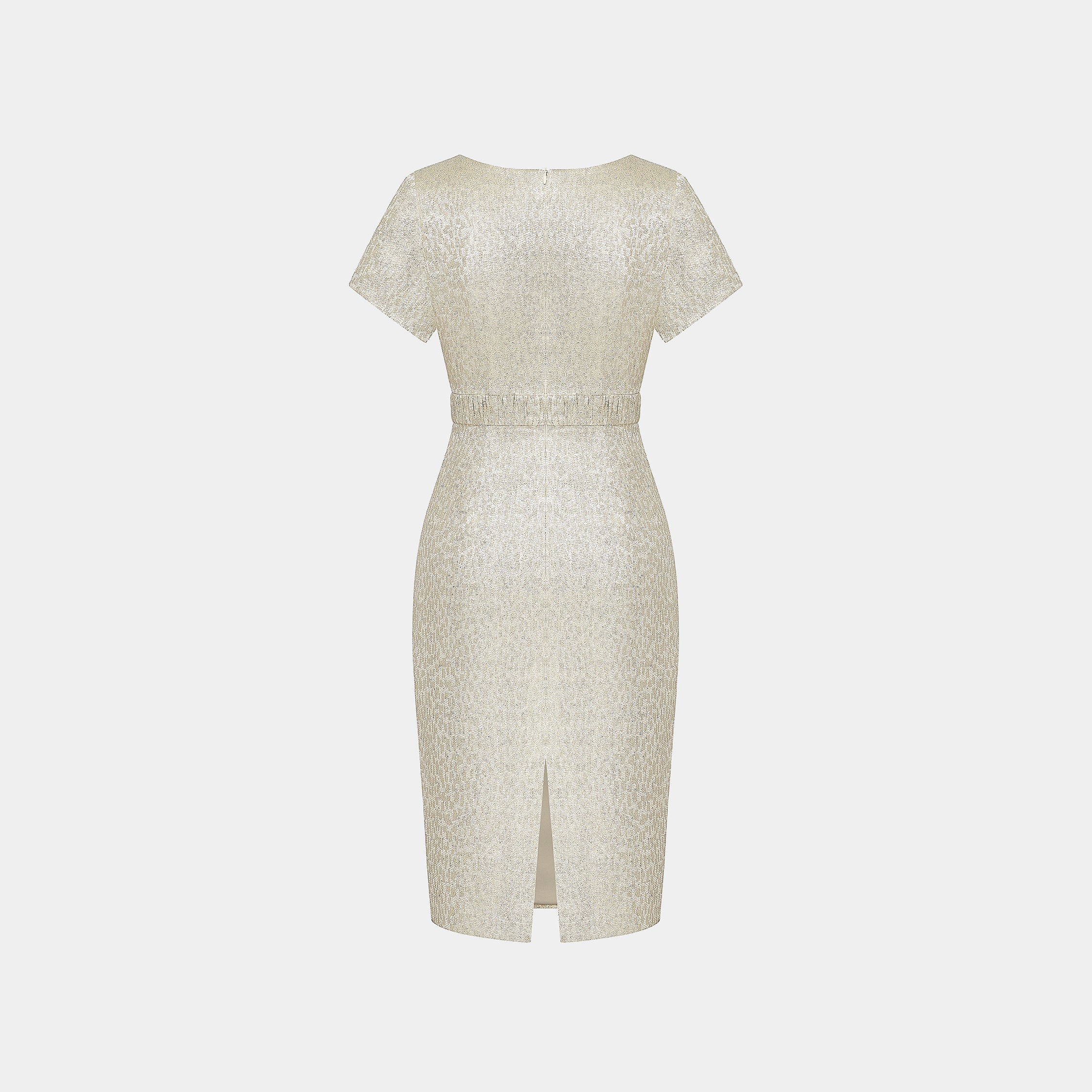 "Arcade of CherJoy Atelier."義大利特殊燦光織紋立體剪裁抽繩洋裝—Midnight Starlume月光華爾滋