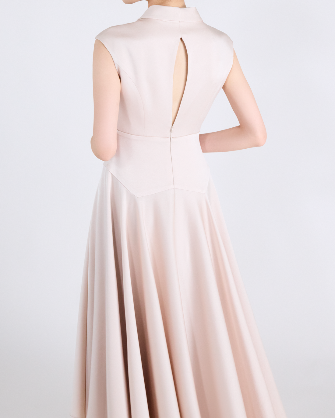 “Arcade of CherJoy Atelier”日本Soalon抗皺三醋酸立體剪裁高級訂製洋裝—Ballet Blush 芭蕾柔暈