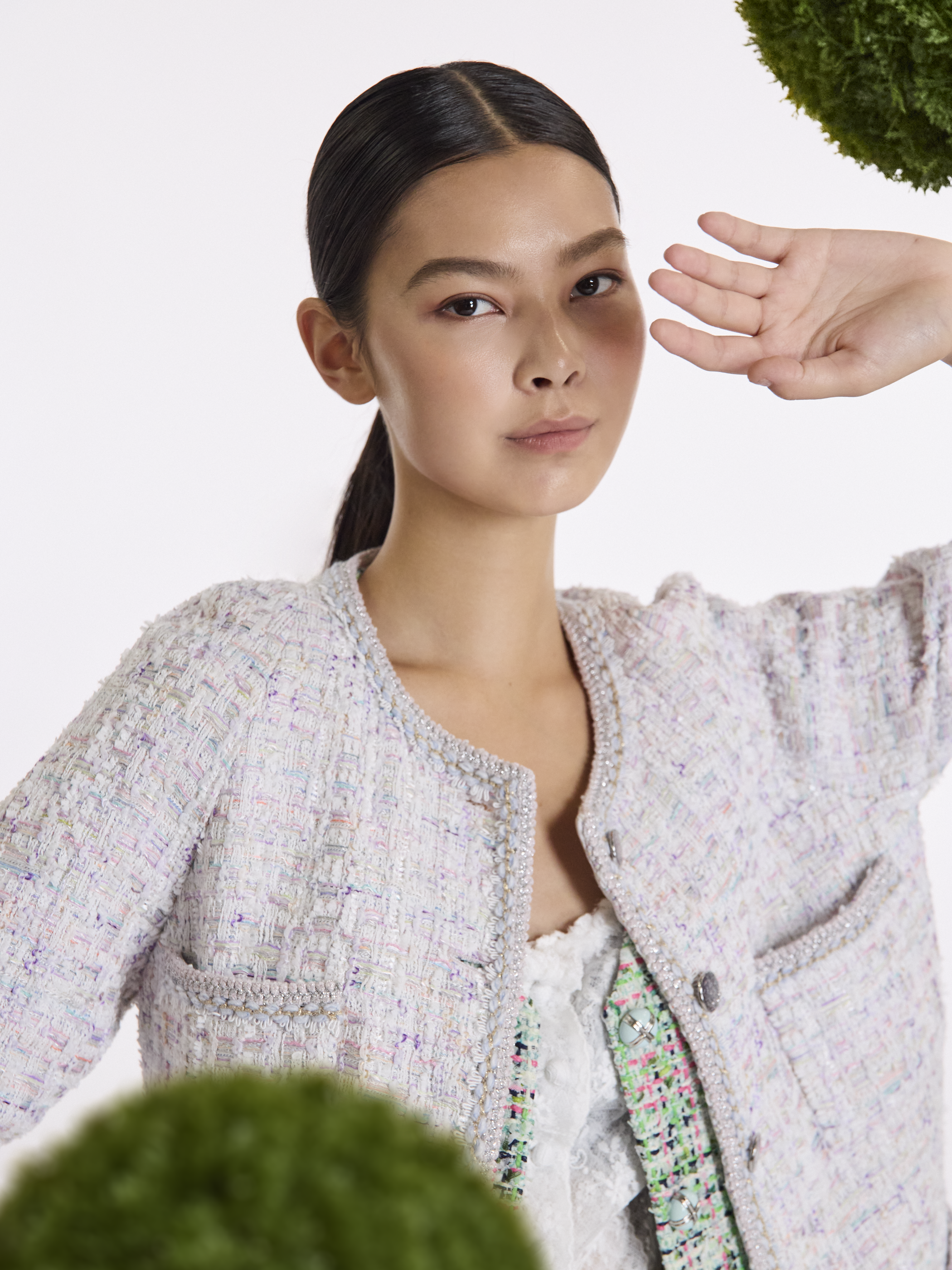“Chelsea Citywalk”法國彩織花呢經典 No.4 外套—Snowberry 雪莓 1