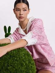Weekend at Monaco Rosy Icing 玫粉糖霜義大利幻彩鏤繡 Oversized 襯衫商品圖 2