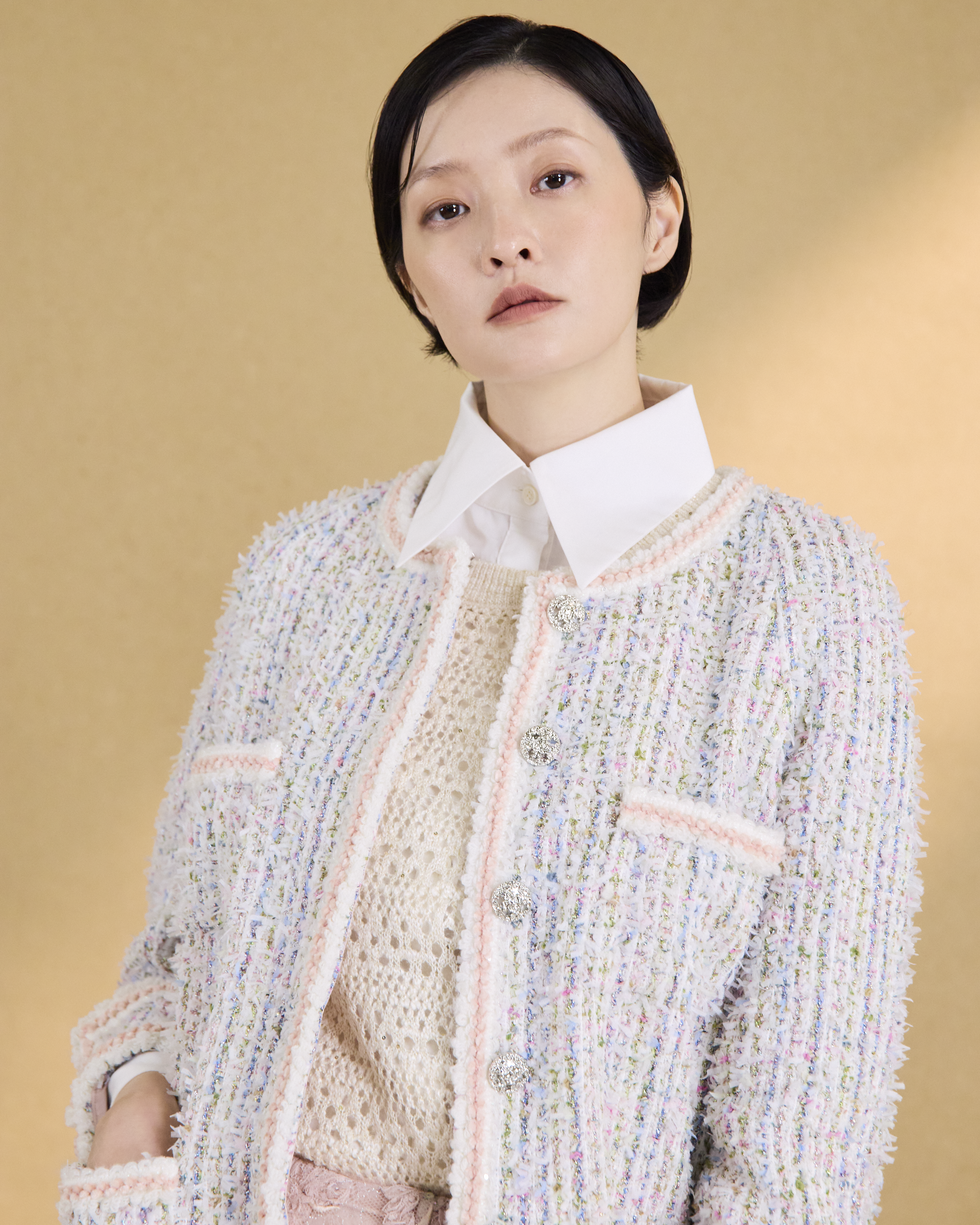 “Winter Pastel 冬日粉彩”法國彩織經典 No.14 花呢外套 1