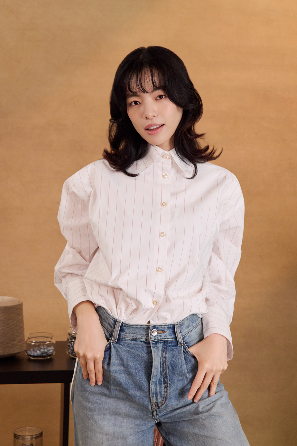 “條紋隨筆 Notes in Stripes” 義大利純棉細條紋 Oversized 襯衫