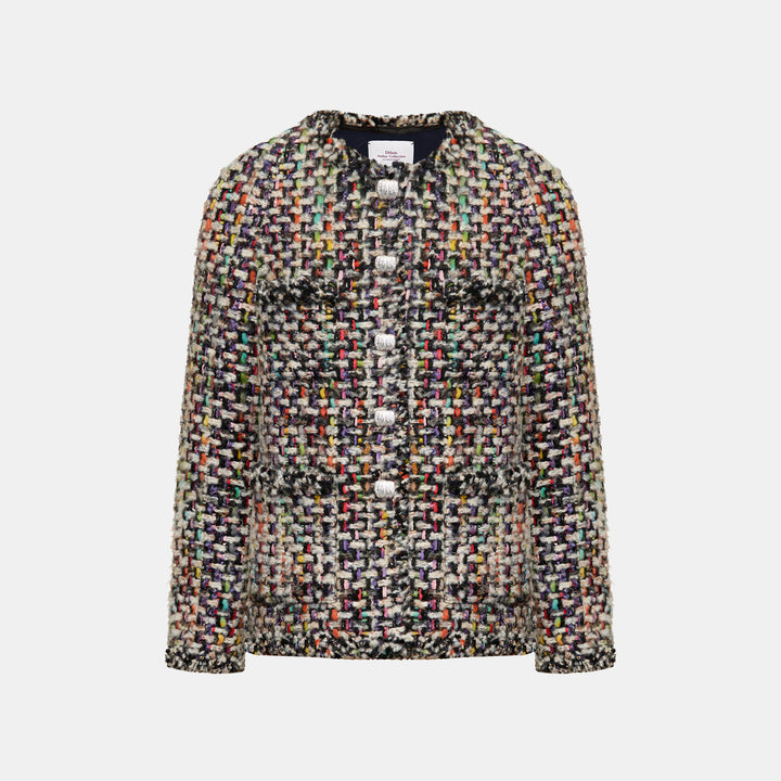 "Sloane Ave."法國羊毛蓬絨彩線經典No.4花呢外套—Palette Couture高訂色盤