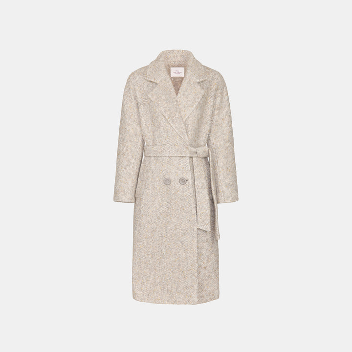 “Winter Diary”義大利立體Pebble圈絨箔金羊毛大衣—Pine Breath松香暖息