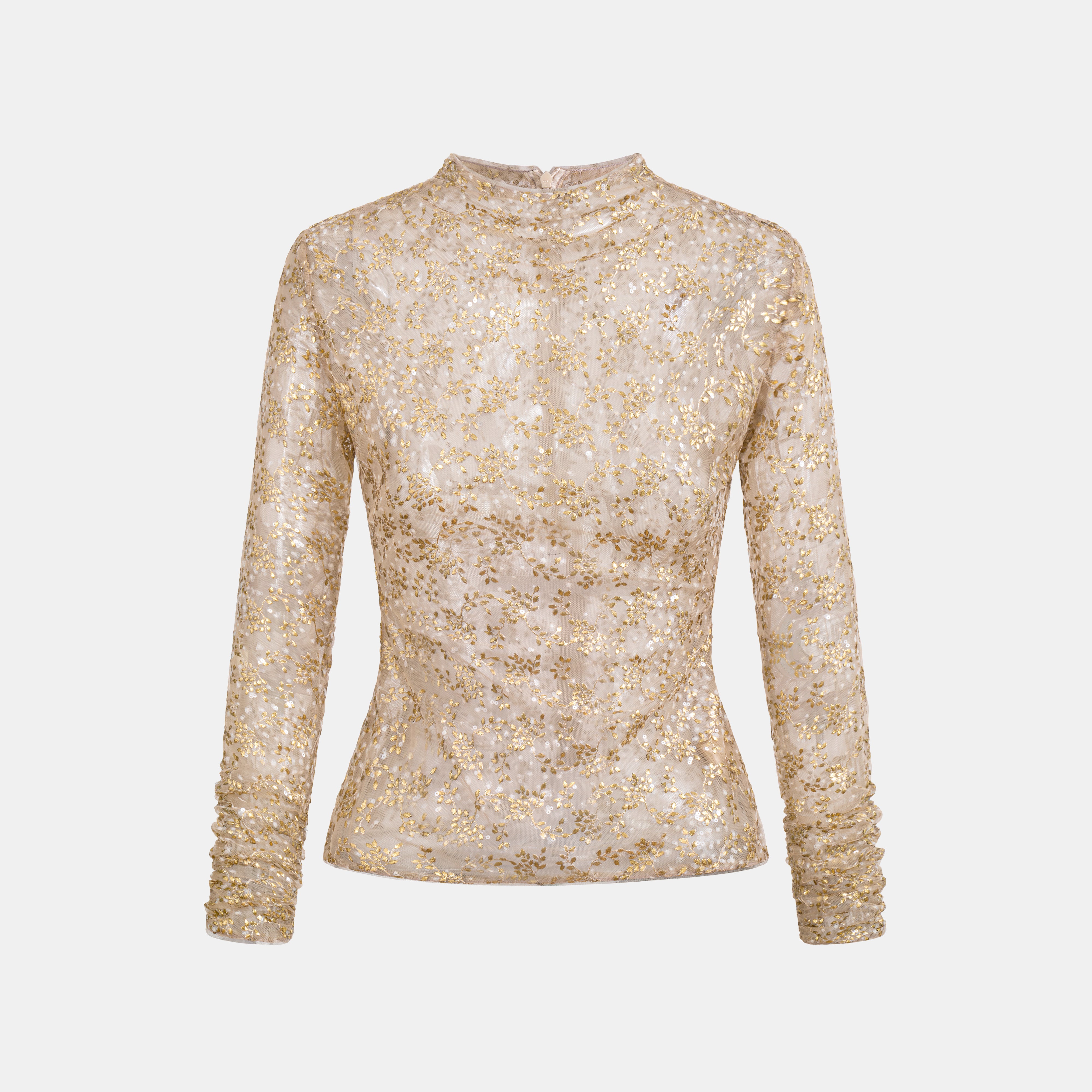 “Golden Pollen 金蕊微香”法國金葉刺繡工藝蕾絲上衣 4