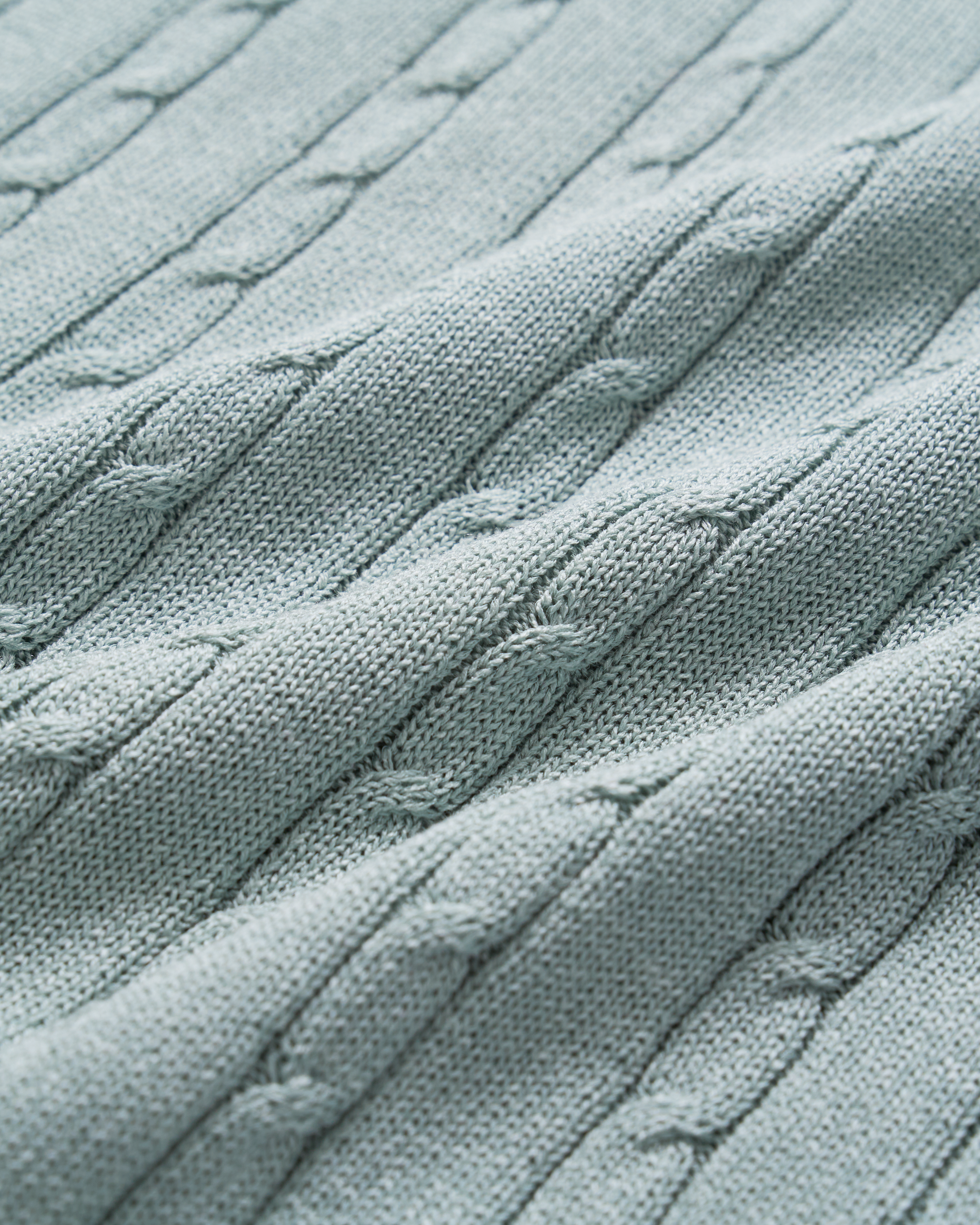 “Pure & Soft”100% 真絲麻花薄織上衣 (Yarn by Loro Piana)—Mint Dew薄荷晨露