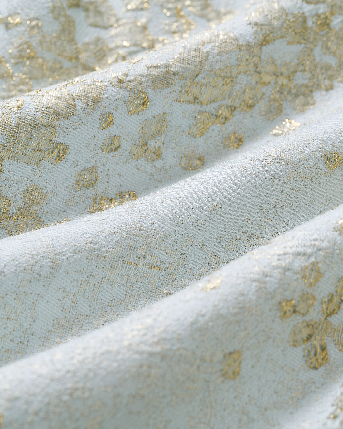 “Golden Trace 金箔花跡”義大利花影真絲緹花層次剪裁長裙 4