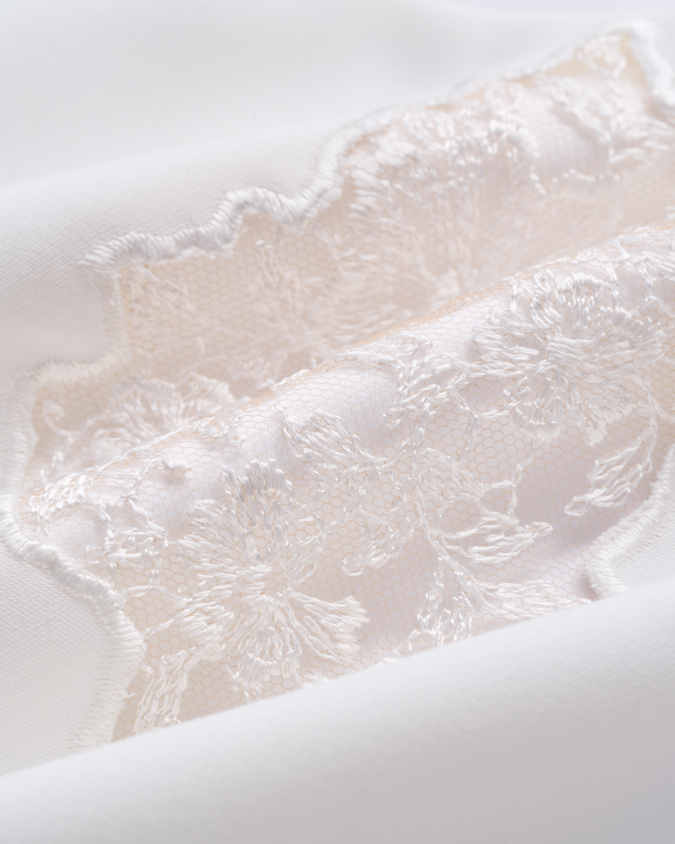 “法國織花工藝 • Pearl Veil 珍珠薄紗”蕾絲 Oversized 披肩外套 2