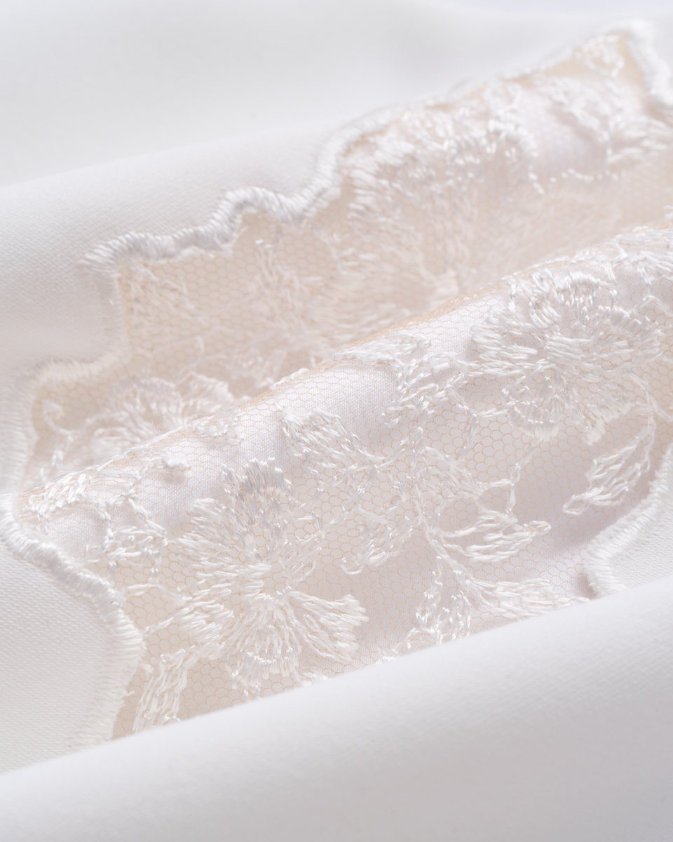 “法國織花工藝 • Pearl Veil 珍珠薄紗”蕾絲 Oversized 披肩外套 2