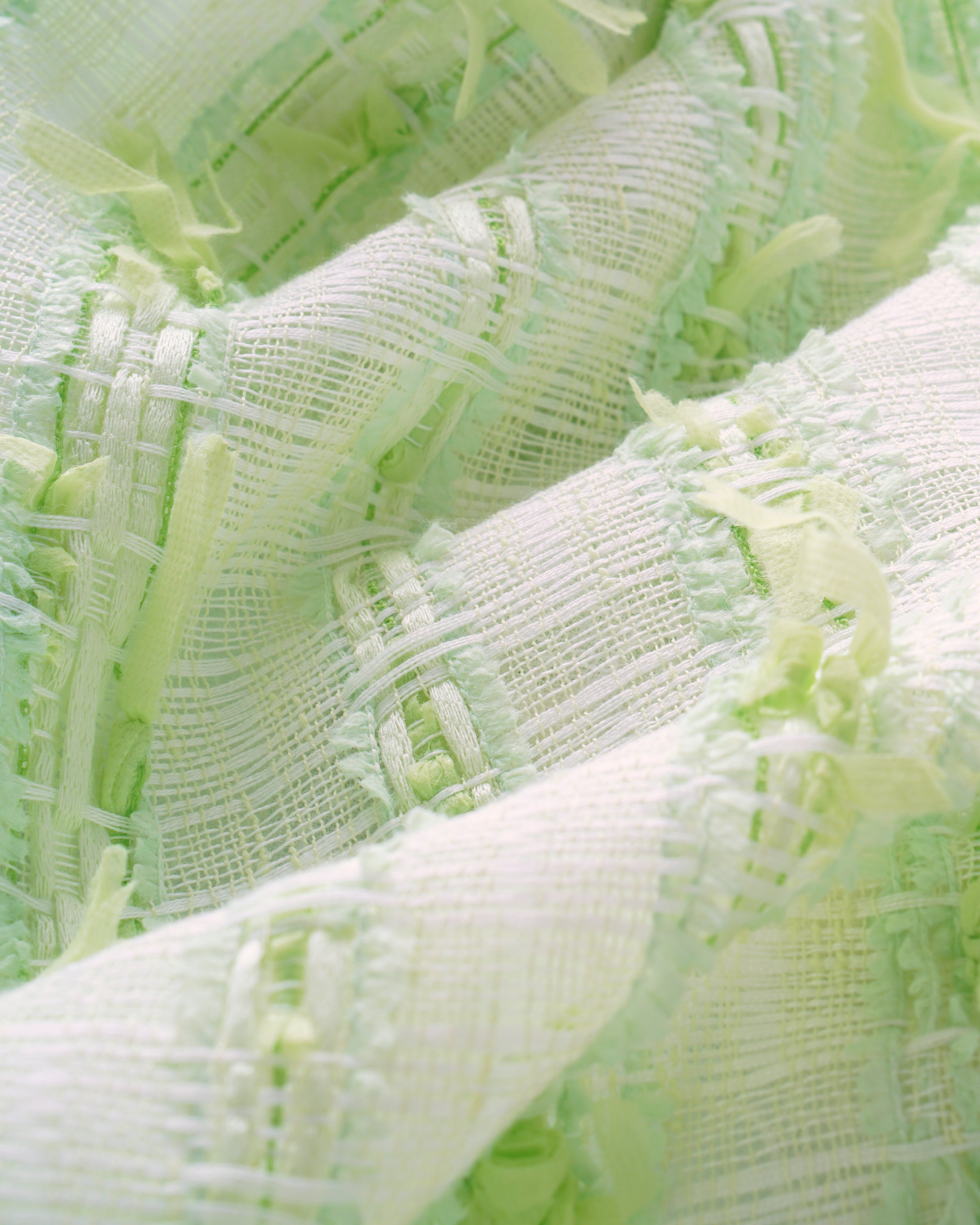“Chelsea Citywalk”法國立體薄織花呢褲裙—Pistachio Chantilly開心果香緹