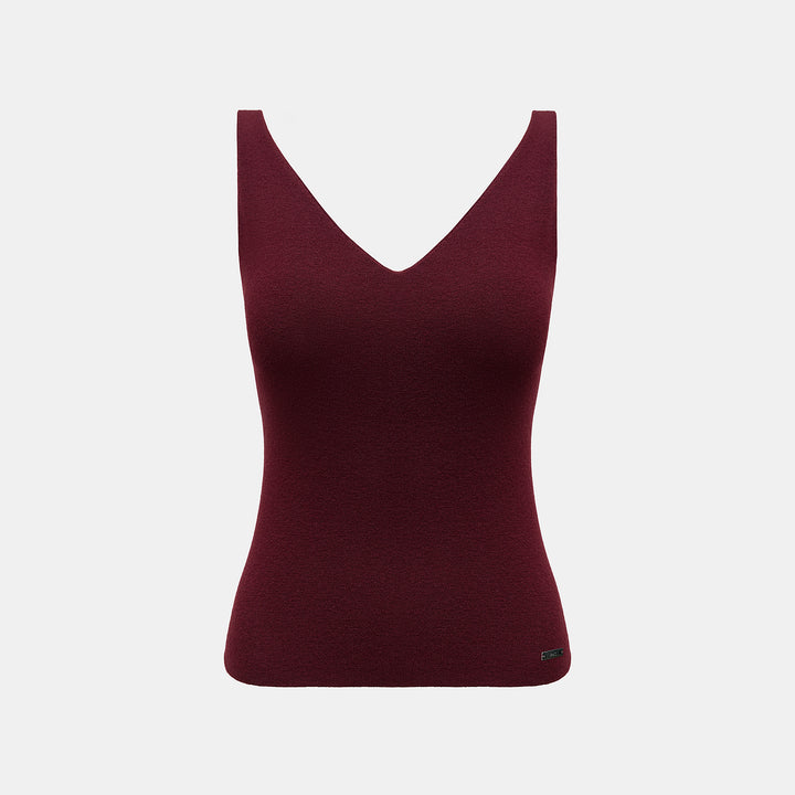 “Winter Diary”Cashmere細緻奶油絨V領Bratop—Mulled Wine暖醺紅酒