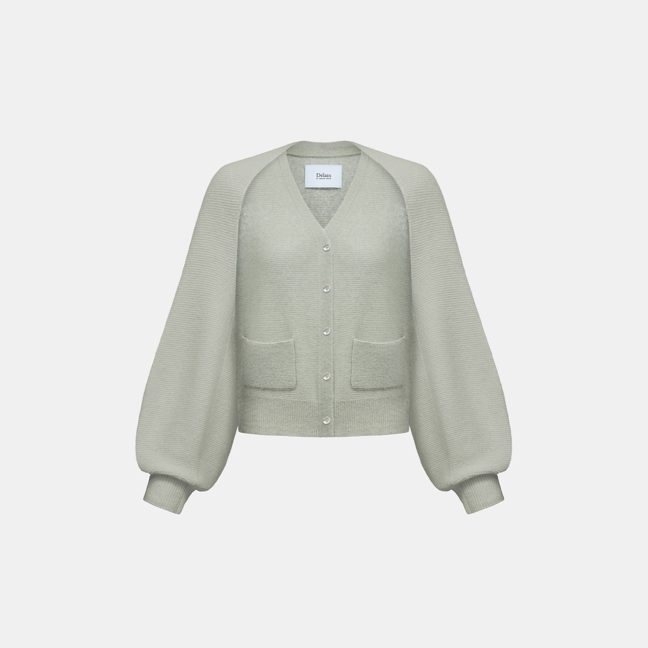 Spring Diary” Silk Cashmere真絲兩件式背心針織上衣—Verdant Veil青霧薄影