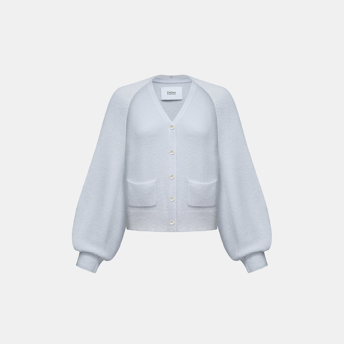 Spring Diary” Silk Cashmere真絲兩件式背心針織上衣—Azure Glow藍霧輕光