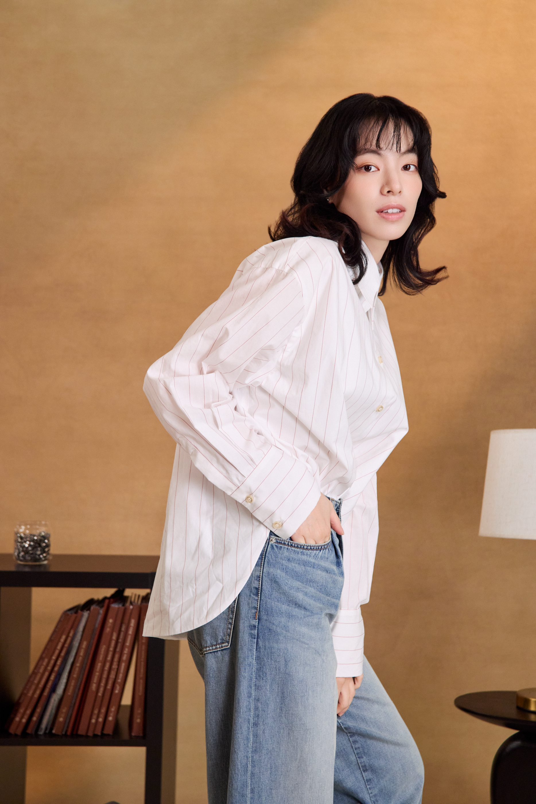“條紋隨筆 Notes in Stripes” 義大利純棉細條紋 Oversized 襯衫